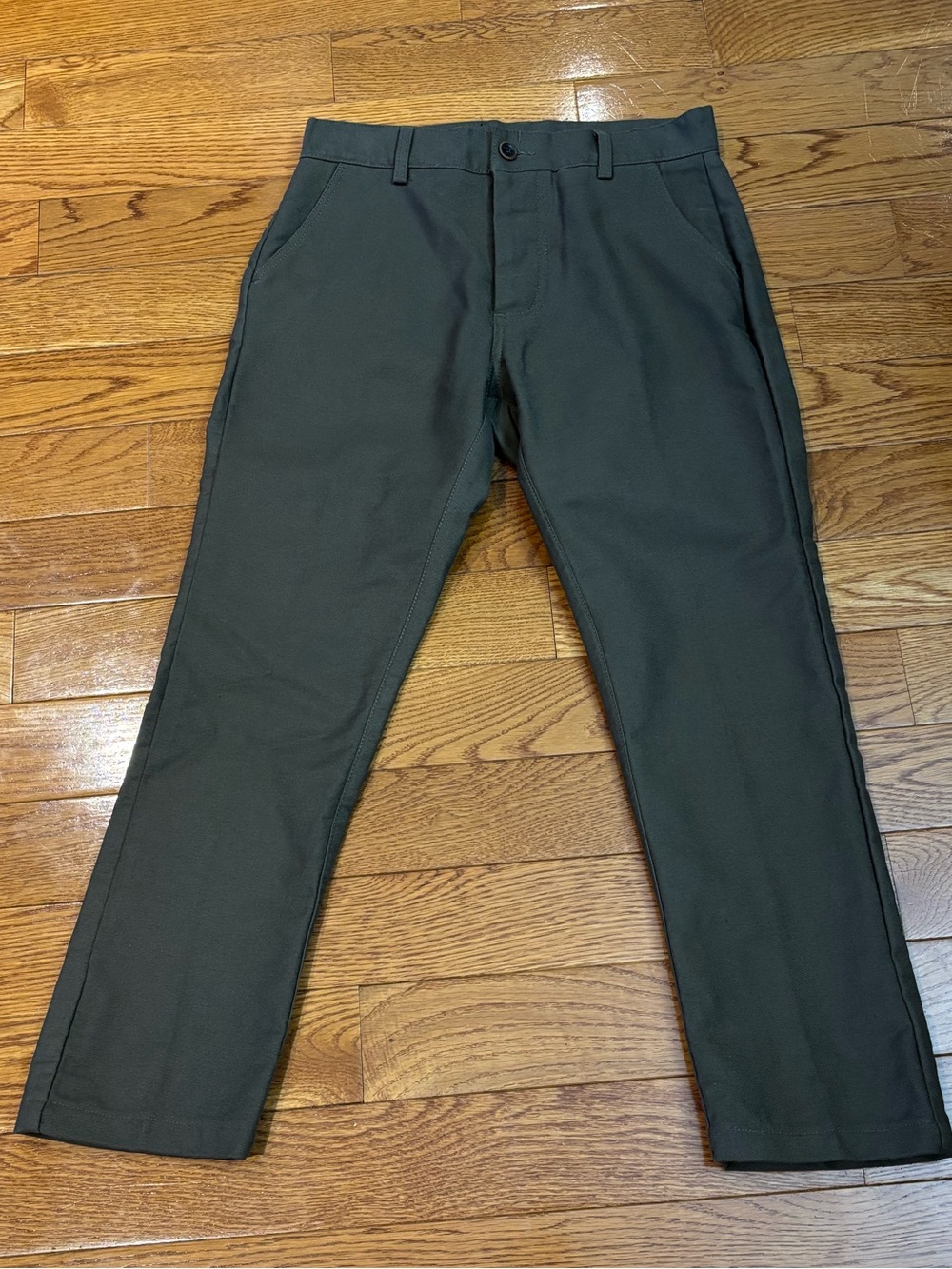 Bleu de Paname Military Green Cotton Cargo Pants